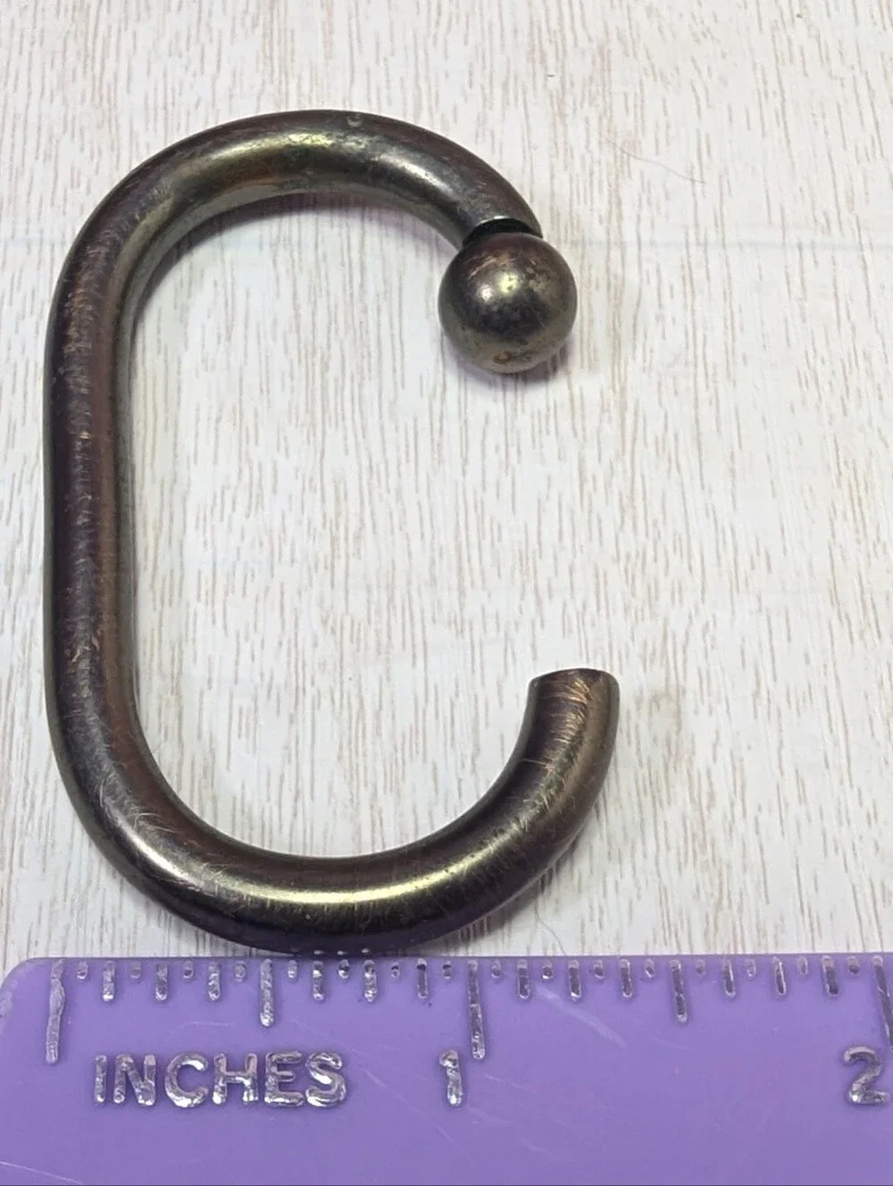 12 Stainless Steel Ball Bronze Tone Shower Curtain Hooks